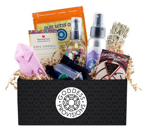 Goddess provisions - Goddess Provisions offers a curated box of products to help you connect with your divine feminine and grow your spiritual practice. Each box is themed and includes crystals, …